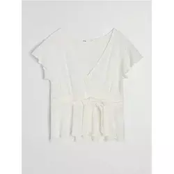 Sinsay - Bluza sa dodatkom lana - krem