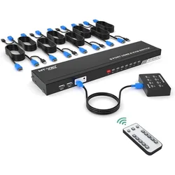 MT-Viki HDMI KVM Switch 8-port crni