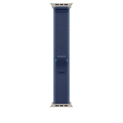49mm Blue/Bright Blue Trail Loop – S/M - Natural Titanium Finish