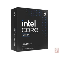 Intel Core Ultra 5 245KF, 3.60GHz/5.20GHz turbo, 24MB Smart cache, 26MB L2 cache, 14 cores (14 Threads), NO Graphics