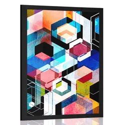 Plakat abstraktna geometrija - 40x60 silver