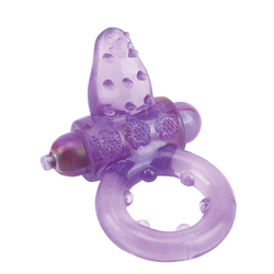 Nubby Clitoral Probe Cockring Lavender