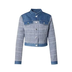 GUESS Prehodna jakna ELSIE modra/moder denim/svetlo modra/bela