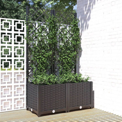 Vrtna žardinjera s rešetkom crna 80x40x136 cm PP