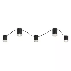 Rabalux Plafonski Looplab, 5xG9, 5x28W 230cm, H13cm, Crna