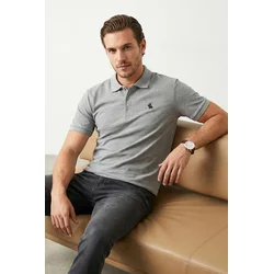 Trendyol Muška majica Tmnss25Po00017, Siva