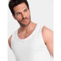 OMBRE Moška bombažna majica BASIC bela MDN126034 XL