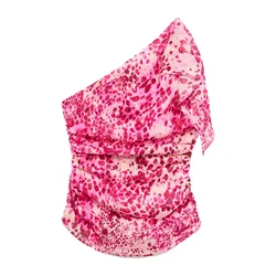 MANGO Top Corrine roza/roza/puder/temno roza