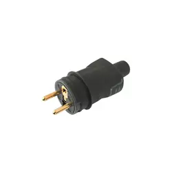 Legrand 50445 - Gumeni utikač 2P+T 16A/250V IP44, crne boje