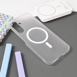 Maska za telefon Magsafe Matte PC za Samsung A266B Galaxy A26 5G, Bela