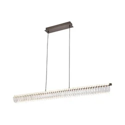 LED luster na sajli ALBA LED/39W/230V siva/prozirna