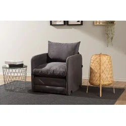 Atelier del Sofa Fotelja na rasklapanje Saga Single, 68 x 70 x 66 cm, Siva