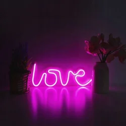 Znak neon love 36x13 cm
