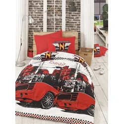 Lessentiel Maison Komplet posteljine Bolide, 160x220cm, Crvena