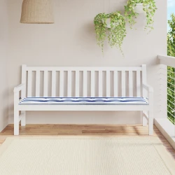 Jastučić za klupu Crna Karirana 150 x 50 x 3 cm Oxford tkanina