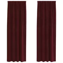 Zavjese za zamračivanje 2 pcs Vinska crvena 140 x 260 cm Baršun