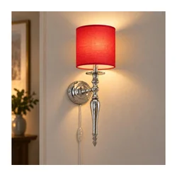 BRILAGI - Zidna lampa NUBILA 1xE27/60W/230V sjajni hrom/crvena
