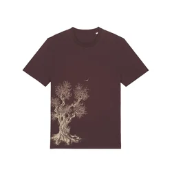 Life-Tree Majica Organic Fairwear Olive Tree rjava