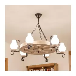 Brilagi - Luster na lancu ROATA 6xE14/40W/230V hrast