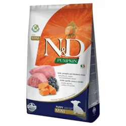 N&D Pumpkin Hrana za štence Mini Puppy, Jagnjetina & Borovnica - 7 kg