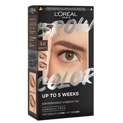 Barva za obrvi LOréal Brow Color temno rjava, učinek do 5 tednov