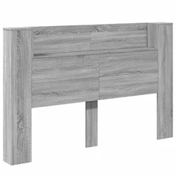 Krevetna ploča s LED-om Zidne Sivi Sonoma 160 x 16,5 x 103,5 cm