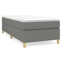 Vidaxl Posteljni okvir z vzmetmi temno siv 80x200 cm blago