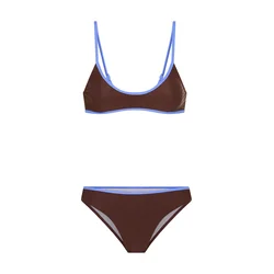 LSCN by LASCANA Bikini svetlo modra / temno rjava