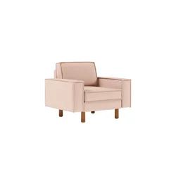 ATELIER DEL SOFA 1-Seat Sofa Sparrow 1 Salmon Walnut