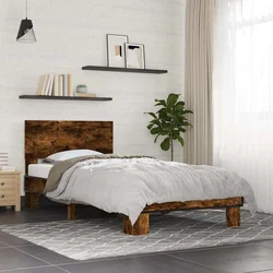 Okvir za krevet boja hrasta 90x200 cm konstruirano drvo i metal