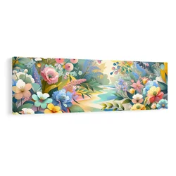 Slika pisane rože - 90x30