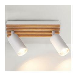 Brilagi - Plafonsko spot svetlo SELE WOOD 2xGU10/30W/230V bela/drvo