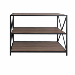 HANAH HOME Polica Zena Walnut Black