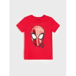 Sinsay - Pamučna majica sa printom Spider-Man - crvena