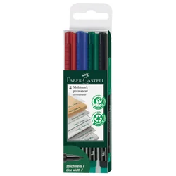 MARKER PERMANENTNI 0,6MM MULTIMARK FABER CASTELL 151304/4BOJE