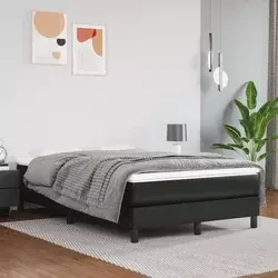 Madrac s džepičastim oprugama srednje tvrdoće crni 120x200x20 cm umjetne kože