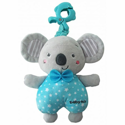 Baby Mix plišana glazbena igračka za kolica - Mouse Grey & Mint