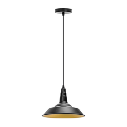 Aigostar - Luster na sajli 1xE27/60W/230V, crne boje