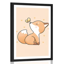 Plakat s paspartujem radovedna lisička - 30x45 no frame