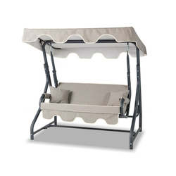 HANAH HOME Baštenska ljuljaška dvosed Morus Anthracite Grey