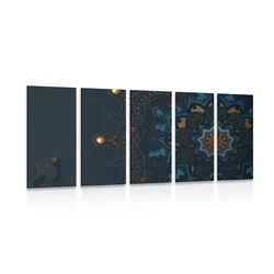 5-delna slika luksuzna Mandala - 200x100