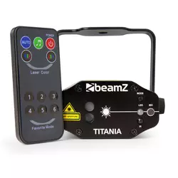 BeamZ Titania Double Laser 200mW RG Gobo, laserski razred 3B, IR daljinski upravljač