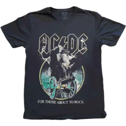 AC/DC Majica FTATR Yellow Outlines Black S