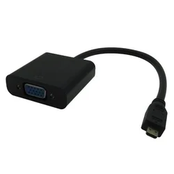 shumee Adapter Micro HDMI D na VGA 0,25 m, črne barve