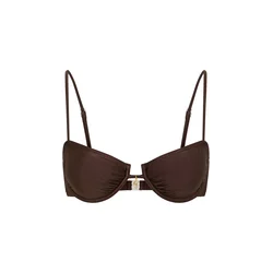 LSCN by LASCANA Bikini zgornji del  temno rjava
