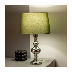 BRILAGI - Stona lampa CERIA 1xE27/60W/230V prečnik 30 cm sjajni hrom/zelena