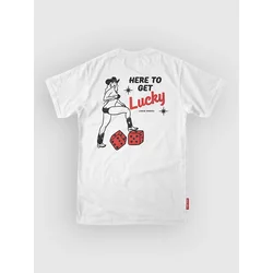 Loose Riders Here To Get Lucky Tech Tee white