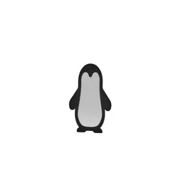 HANAH HOME Ogledalo za decu Penguin Black