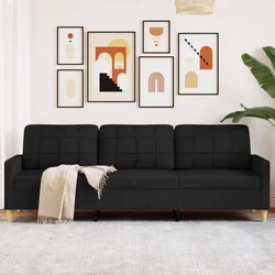 Trosjed od tkanine Crna 210 cm
