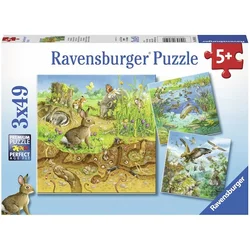 Ravensburger Slagalica Životinje u staništima, 3x49 delova